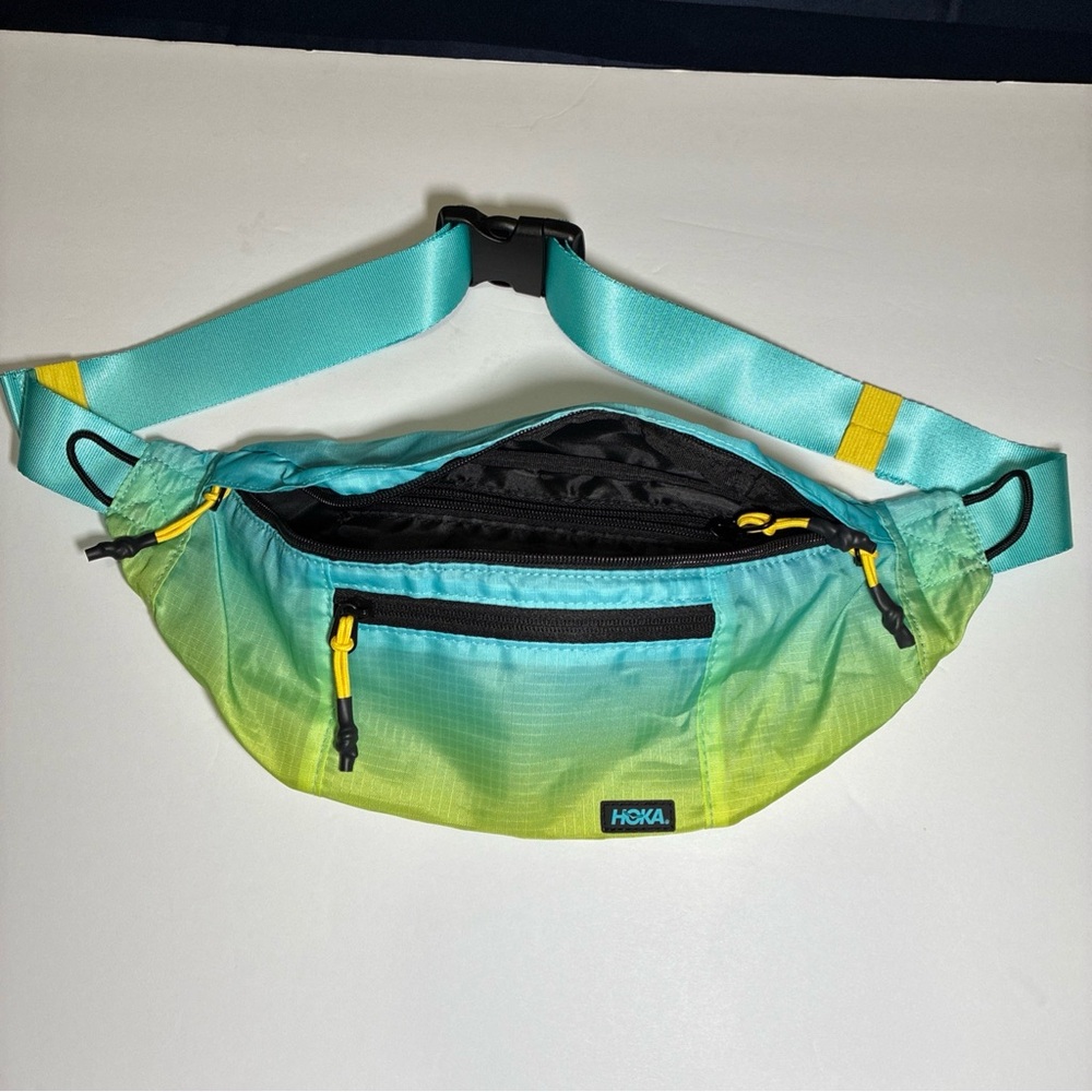 Hoka Men's Blue and Yellow Belt Bag